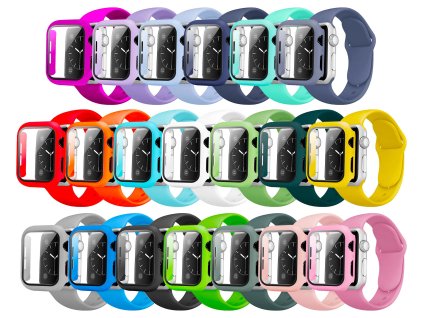 Set 3v1 pro Apple Watch (Barevná varianta 1 - Černá, Velikost 49mm, Velikost řemínku S/M (Pro obvod ruky 13-18 cm))