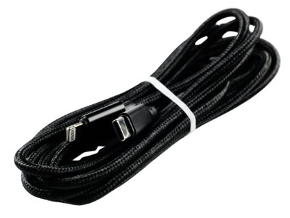 Pletený kabel 3m USB-C na lightning (Barva modrý)