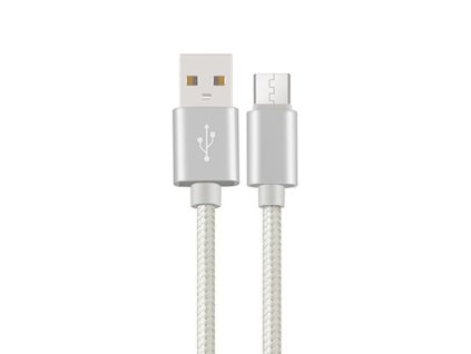 Pletený kabel 3m USB na USB-C (Barva červený)