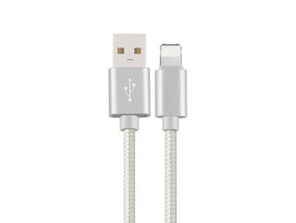 Pletený kabel 3m USB na lightning (Barva červený)