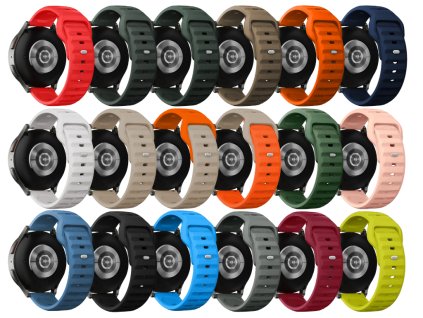 Perforovaný strukturovaný řemínek 20mm (Barva Modro-Šedá)