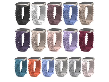 Perforované slunečnice řemínek pro Apple Watch 42/44/45/46/49mm (Barva Lila)