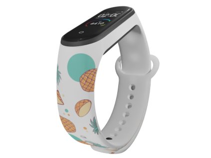 Náhradní náramek Mi band 3/4/5/6/7 Ananas (Barevná varianta Bílá, Pro Přístroj Xiaomi Mi Band 7)