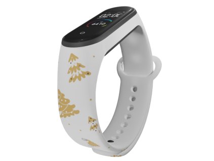 Náhradní náramek Mi band 3/4/5/6/7 Stromky (Barevná varianta Bílá, Pro Přístroj Xiaomi Mi Band 7)