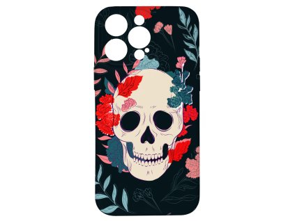 60930 kryt lebka s kvety pro iphone 15 pro max