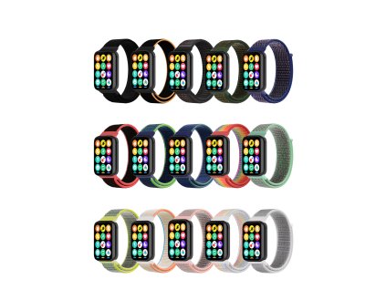 Sportnylon řemínek pro Mi Band 8 PRO (Barevná varianta Bílo-Šedá)