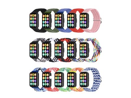 Pletený řemínek pro Mi Band 8 PRO (Barevná varianta Modro-bílý)