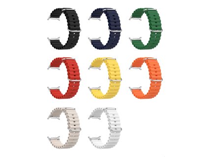 Vroubkovaný řemínek pro Samsung Galaxy Watch Ultra (Barva náramku Bílá)