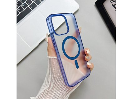 65088 magsafe pruhledne modry kryt pro iphone 14 plus