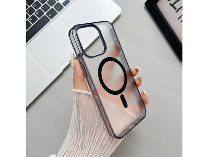 65136 magsafe pruhledne cerny kryt pro iphone 15 plus