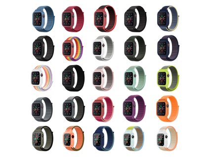 Nylonový set 2v1 pro Apple Watch 38/40/41/42(S10)mm (Barevná varianta Khaki Zelená)
