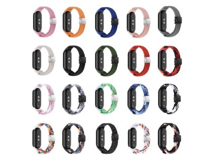 Pletený náramek s magnetickým zapínáním Mi band 8/9/10 (Barevná varianta Khaki)