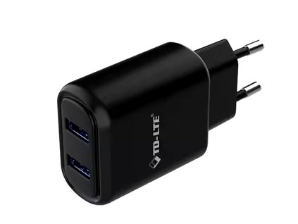 67304 1 dual usb nabijecka 12w cerna