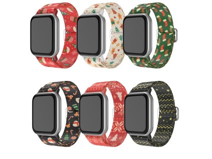 Vánoční řemínek se sponou pro Apple Watch 38/40/41/42(S10)mm (typ 6)