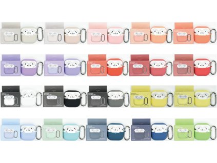 Jednobarevný obal s karabinou pro AirPods 4 (Barva Yellow)