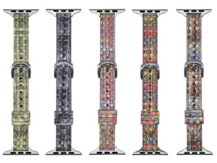 Koženkový vzorovaný řemínek pro Apple Watch 38/40/41/42(S10)mm (typ 5)