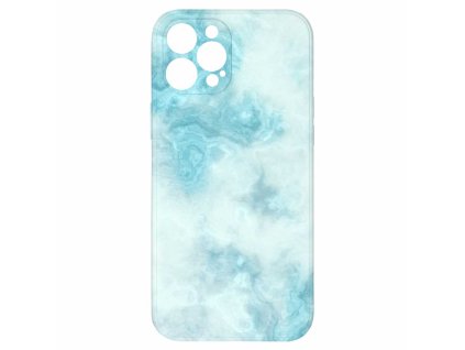 Světle modrý mramor pro iPhone 12 Pro Maxsvetle modry