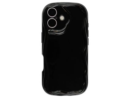 68246 4 silikonovy vlnkovany cerny kryt pro iphone 17