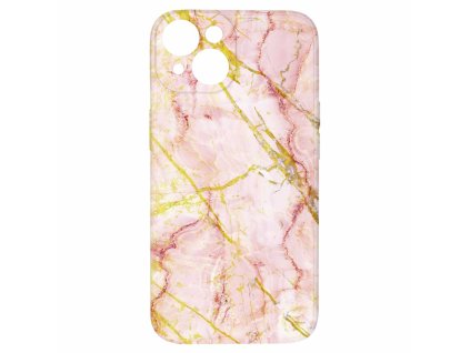Růžovo zlatý mramor pro iPhone 14zlaty