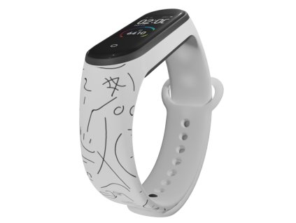 Náhradní náramek Mi band 3/4/5/6/7 Čmáranice (Barva Vícebarevná, Pro Přístroj Xiaomi Mi Band 7)