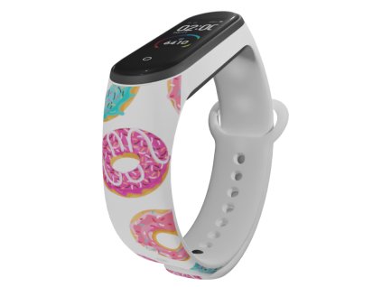 Náhradní náramek Mi band 3/4/5/6/7 Donut (Barevná varianta Bílá, Pro Přístroj Xiaomi Mi Band 7)