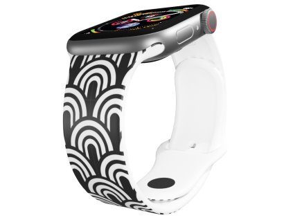 Apple watch řemínek Půlkroužky (Barva Bílá, Rozměr 42/44/45/46/49mm)