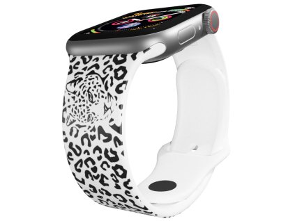 Apple watch řemínek Levhartí srst bílý