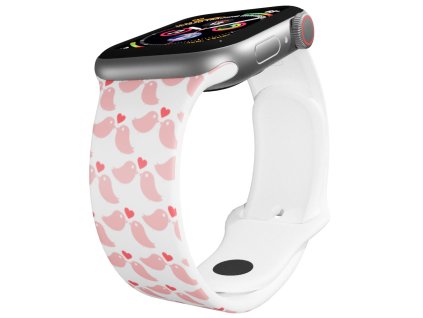 Apple watch řemínek Ptáčci se srdíčkem (Rozměr 42/44/45/46/49mm)