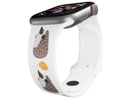 Apple watch řemínek Ježek (Barva Bílá, Rozměr 42/44/45/46/49mm)