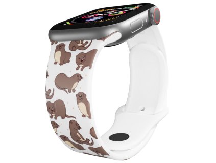 Apple watch řemínek Vydry (Barva Bílá, Rozměr 42/44/45/46/49mm)