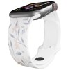 Apple watch řemínek Kytky (Rozměr 42/44/45/46/49mm, barva pásku bílá)