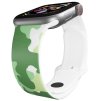 Apple watch řemínek Maskáč zelený (Barva Bílá, Rozměr 42/44/45/46/49mm)
