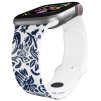 Apple watch řemínek Modré květiny (Rozměr 42/44/45/46/49mm)