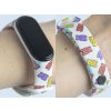Náhradní náramek Mi band 3/4/5/6/7 Medvídci (Barevná varianta Bílá, Pro Přístroj Xiaomi Mi Band 7)