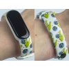 Náhradní náramek Mi band 3/4/5/6/7 Bowling (Barevná varianta Bílá, Pro Přístroj Xiaomi Mi Band 7)