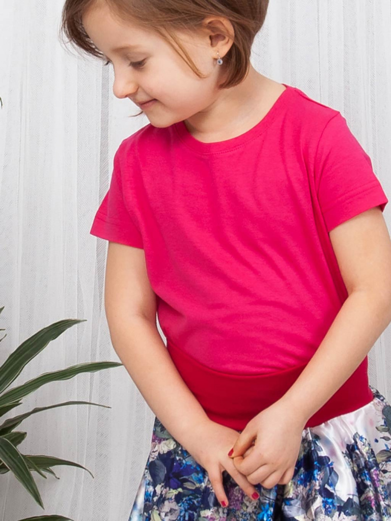 Dětské tričko s krátkým rukávem - sytě růžové - KSD-art | Česká autorská  móda z vlastních vzorů
