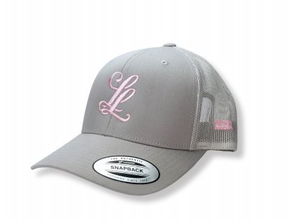 Kšiltovka Typo Light Grey Pink