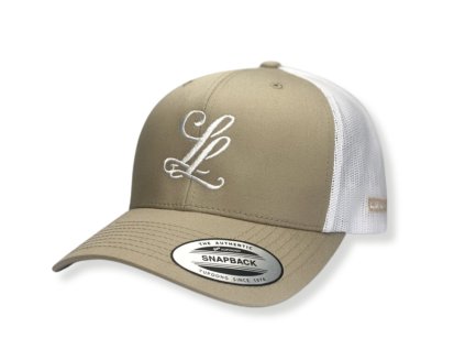 Kšiltovka Typo Beige and White