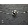 33b ocelový náhrdelník kulička s hematitem trochu jinak