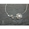 39b ocelový náhrdelník s křišťály sedmikráska