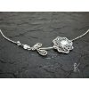 39d ocelový náhrdelník s křišťály sedmikráska