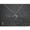 41b ocelový náhrdelník srdíčko s hematitem ze srdce