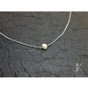 46b Ocelový náhrdelník s pravou bílou perlou z moře