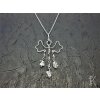 3 ocelový náhrdelník s kříšťály, Anděl
