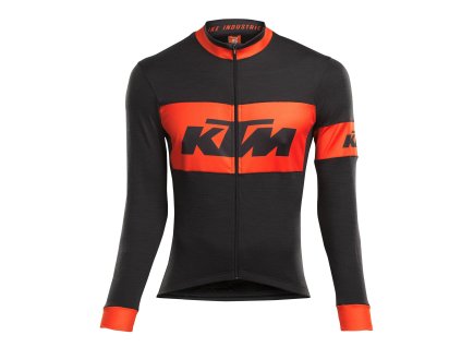 Cyklistický dres s dlouhým rukávem KTM FACTORY TEAM RACE All Season (Barva Černá, Velikost M)