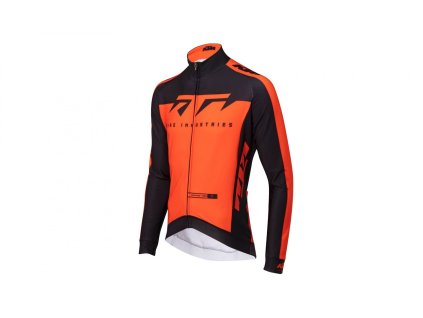 Cyklistický dres KTM Factory Team Winter dlouhý rukáv (Barva Oranžová, Velikost M)