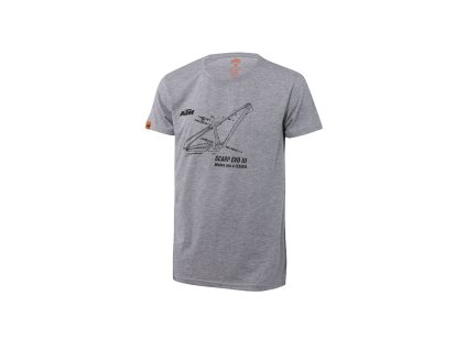 Tričko KTM FACTORY TEAM SHIRT SCARP (Barva Šedá, Velikost M)