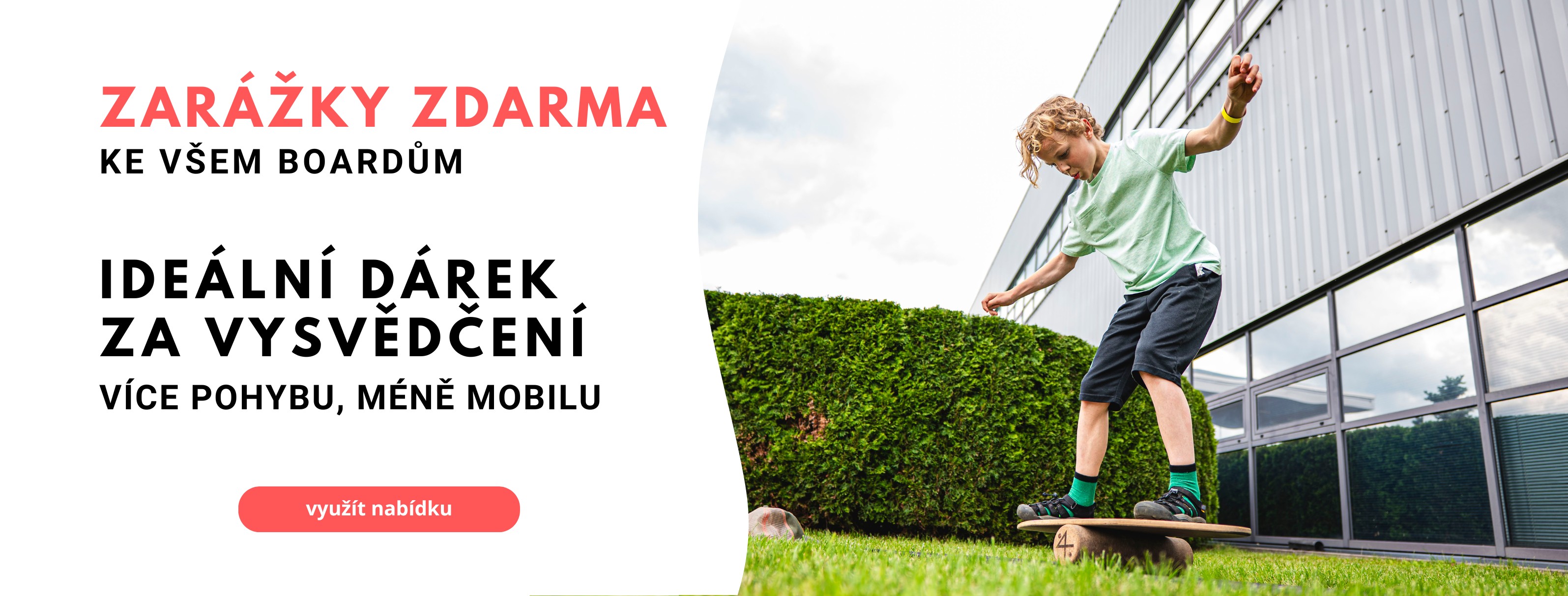 Zarážky zdarma ke každému balance boardu