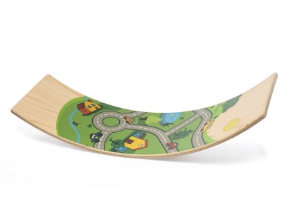 Bukové houpací prkno pro děti s designem Městečka