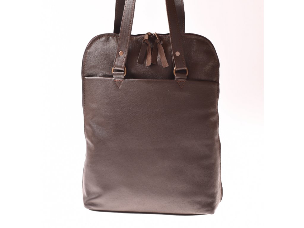 Kožený batoh - kožená kabelka - 21834